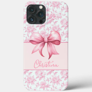 Rosa Hütte Rose mit Bow Coquette Case-Mate iPhone Hülle