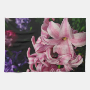 Rosa Hyacinth Frühlingsfloral Küchentuch