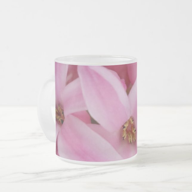 rosa Hyazinthe-Blume Mattglastasse (Vorderseite Links)