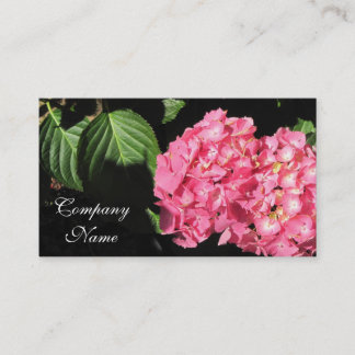 Rosa Hydrangea-Blumen Visitenkarte