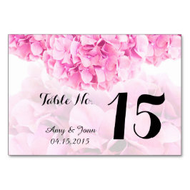 Rosa Hydrangea Hochzeit Tischnummern Hydrangea1