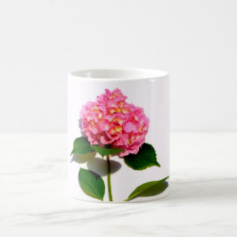 Rosa Hydrangea Rosa Blume Kaffeetasse