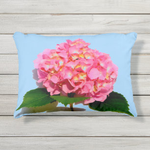 Rosa Hydrangea Rosa Blume Kissen Für Draußen