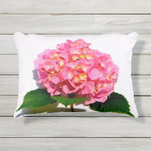 Rosa Hydrangea Rosa Blume Kissen Für Draußen