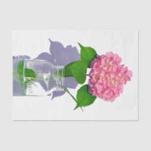 Rosa Hydrangea Rosa Blume Seidenpapier
