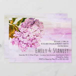 Rosa Hydrangeas Hochzeit Verlobung Einladung