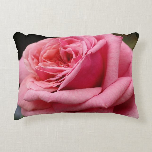 Rosa I Hübsche Blumenfotografie Zierkissen (Vorderseite)