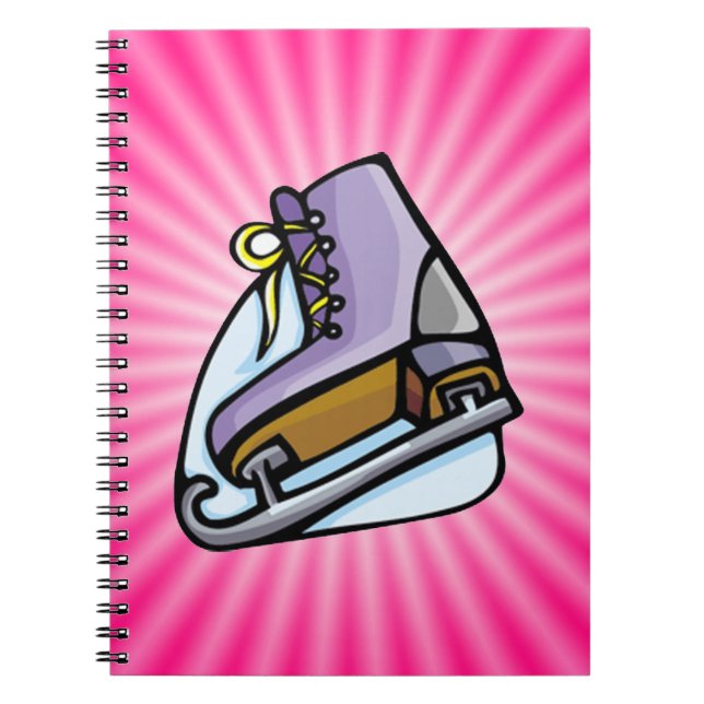 Rosa Ice Skate Notizblock (Vorderseite)
