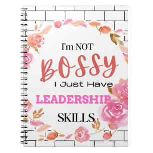 Rosa Ich bin kein bossy Notebook   Journal Notizblock