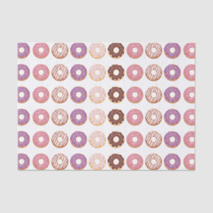 Rosa Icierte Donuts mit Sprinklen-Muster-Party Seidenpapier