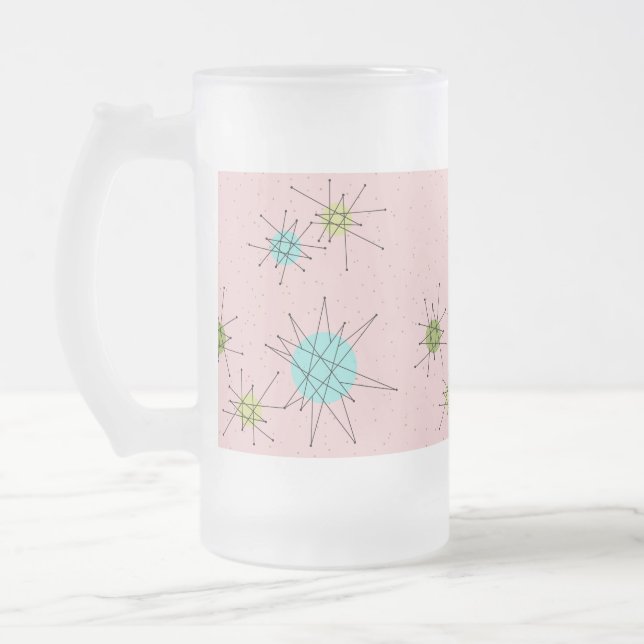 Rosa Iconic AtomSternexplosion-mattierte GlasTasse Mattglas Bierglas (Links)