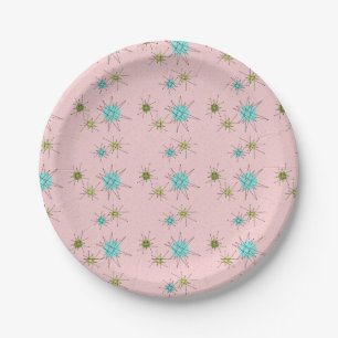 Rosa Iconic AtomSternexplosion-PapierTeller Pappteller
