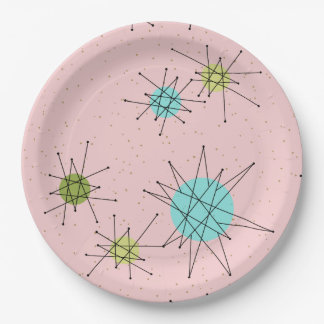 Rosa Iconic AtomSternexplosion-PapierTeller Pappteller