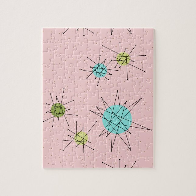 Rosa Iconic AtomSternexplosion-Puzzlespiel (Vertikal)