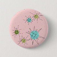 Rosa Iconic AtomSternexplosion-runder Knopf