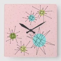 Rosa Iconic AtomSternexplosion-Wand-Uhr