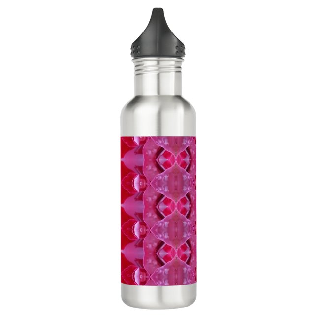 Rosa Ikat 6 Edelstahlflasche (Links)