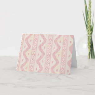 Rosa Ikat auf Creme, leer innen Karte