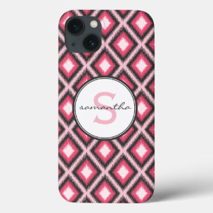 Rosa Ikat Monogramm Case-Mate iPhone Hülle