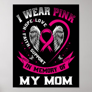 Rosa im Gedächtnis meiner Mama Brustkrebs Bewussts Poster