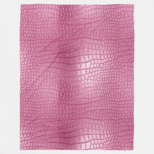 Rosa Imitate Alligator Animal Print Fleecedecke
