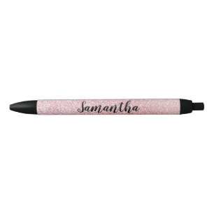 Rosa Imitate Funkelnd Glitzer Girl Name Black Ink Kugelschreiber
