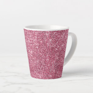Rosa Imitate Glitterie Streifen Milchtasse