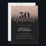 Rosa Imitate Glitzer 50 & Fabulous 50. Geburtstag  Einladung<br><div class="desc">Kann vollständig an Ihre Bedürfnisse angepasst werden. © Gorjo Designs. Made for you via Zazzle Plattform. // Sie suchen passende Artikel? Andere Schreibwaren aus dem Set, die im Bereich "Sammlungen" meines Ladens erhältlich sind. // Benötigen Sie Hilfe bei der Anpassung Ihres Designs? Andere Ideen got? Kontaktieren Sie mich (Zoe) direkt....</div>