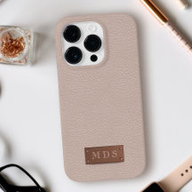 Rosa Imitate Leder Rose Gold Monogramm