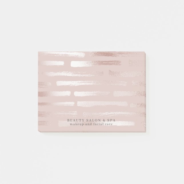 Rosa Imitate Rose Gold Glam Makeup Artist Post-it Klebezettel (Vorderseite)