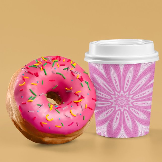 Rosa Imitate Tulle Blume Design Pappbecher (Von Creator hochgeladen)