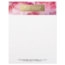 Rosa Imitate Wasserfarben Letterhead
