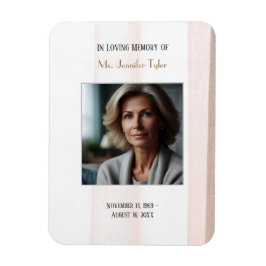 Rosa in der Liebe Erinnerung Elegantes Beerdigungs Magnet