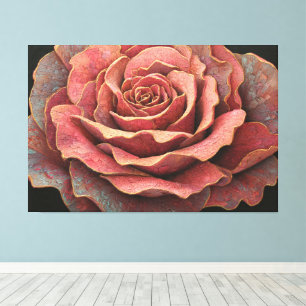 Rosa in Rosa, Weiß und Gelb – Abstrakte Wandkunst Leinwanddruck
