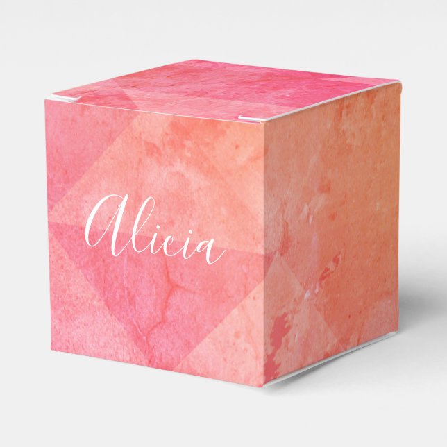 Rosa individuelle Name in Rosa Geschenkschachtel (Vorderseite)