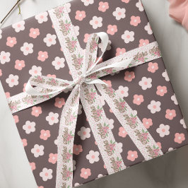 Rosa Individuelle Name Satinband