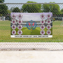 Rosa individuelles Mädchen-Fußball-Team-Banner
