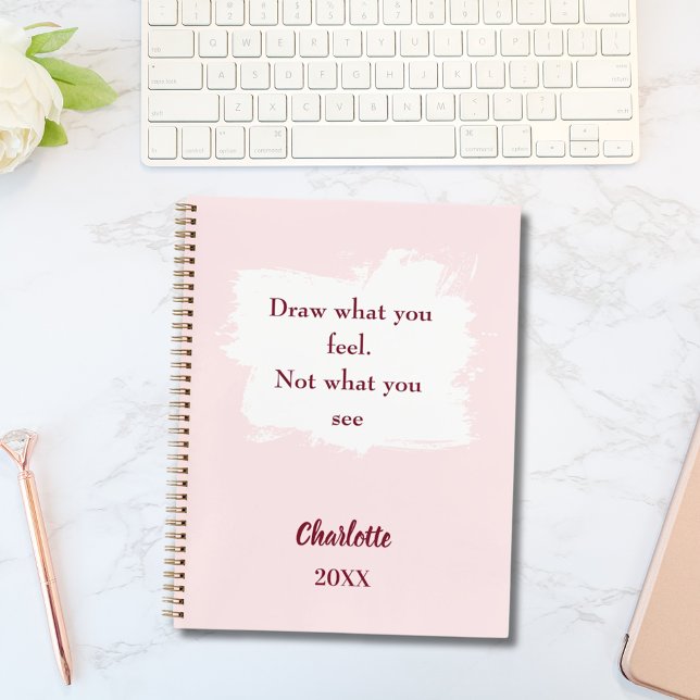 Rosa inspirierendes Zitat aus dem Sketchbook Notizbuch (Von Creator hochgeladen)