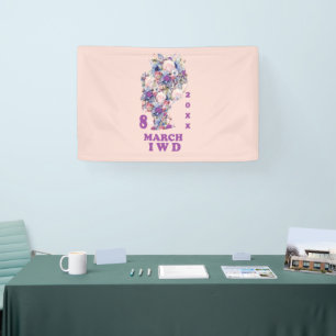Rosa Internationaler Frauentag 2025 Banner