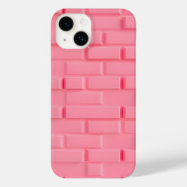 Rosa iPhone-Hülle mit Backsteinmuster im femininen Case-Mate iPhone 14 Hülle