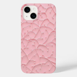 Rosa iPhone-Hülle mit organischer Textur und femin Case-Mate iPhone 14 Hülle