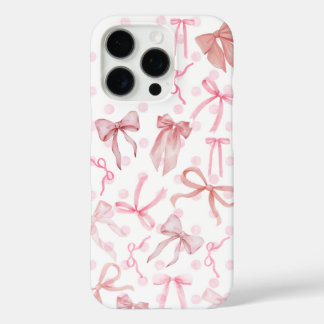 Rosa iPhone-Hülle mit Schleife iPhone 16 Pro Hülle