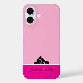 Rosa iPhone-Hülle mit süßem Kitzendesign iPhone 16 Hülle
