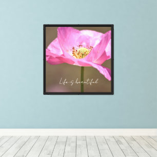 Rosa Islandmohnblume (Fotografie von mir) Leinwanddruck