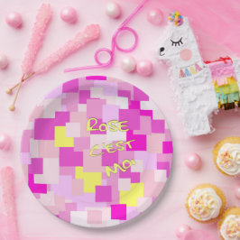 Rosa ist Me Dinner Plate Pappteller