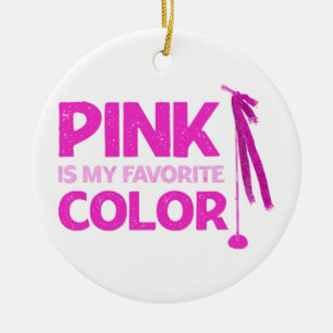 Rosa ist meine Lieblingsfarbe Keramik Ornament