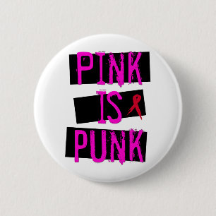 Rosa ist Punkknopf Button