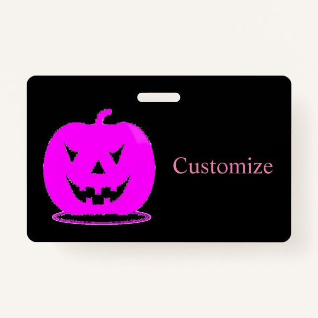 Rosa Jack o'lantern Halloween Thunder_Cove Ausweis (Vorderseite)