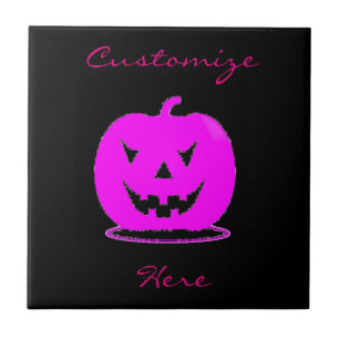 Rosa Jack o'lantern Halloween Thunder_Cove Fliese