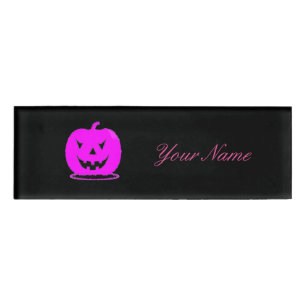 Rosa Jack o'lantern Halloween Thunder_Cove Namenschild